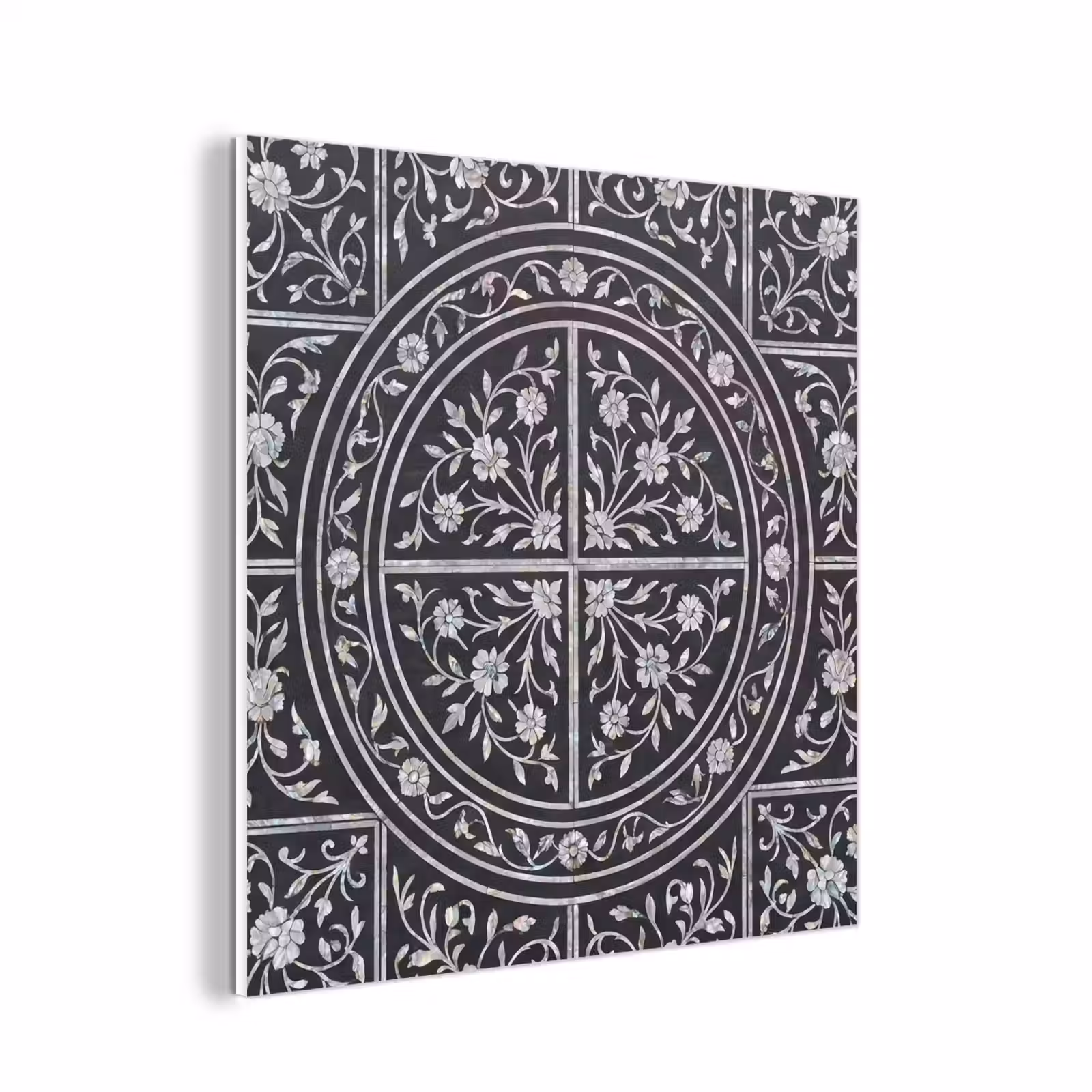 Forex - Patroon - Bloemmotief - Decoratie - Klassiek - Zwart — 1