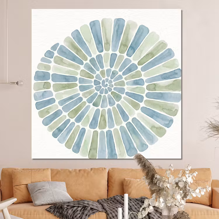 Forex - Abstract - Spiraal - Patroon - Modern - Blauw-Groen — 4