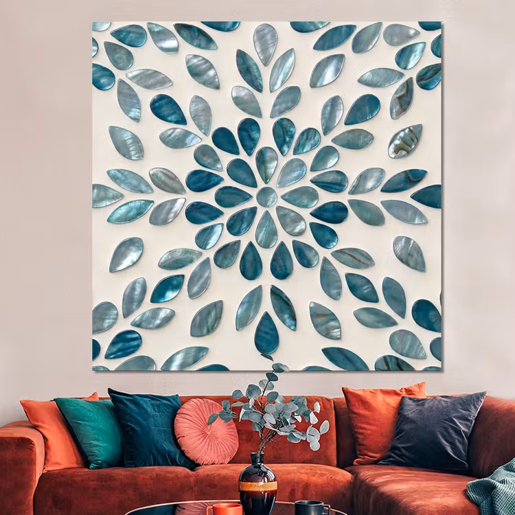 Forex - Patroon - Bladeren - Abstract - Modern - Turquoise — 3