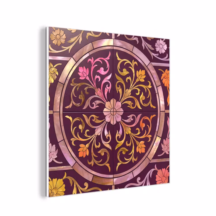 Forex - Patroon - Floraal - Oosters - Paars - Goud — 1