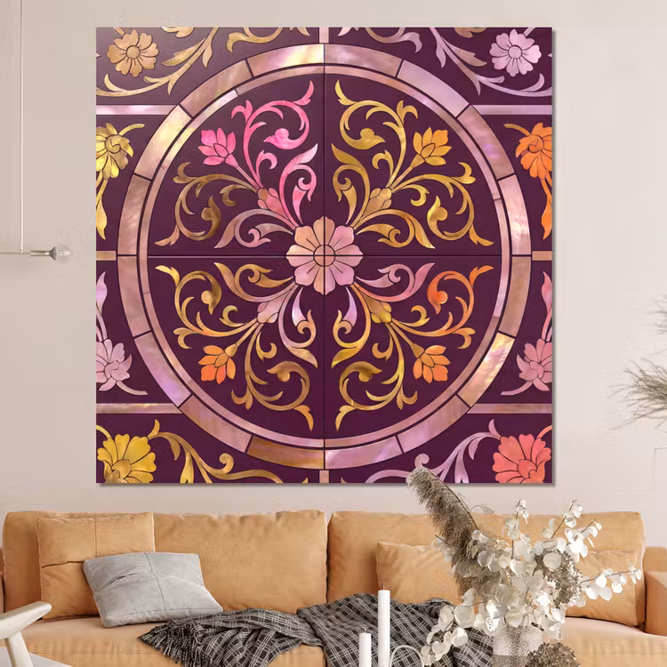 Forex - Patroon - Floraal - Oosters - Paars - Goud — 4