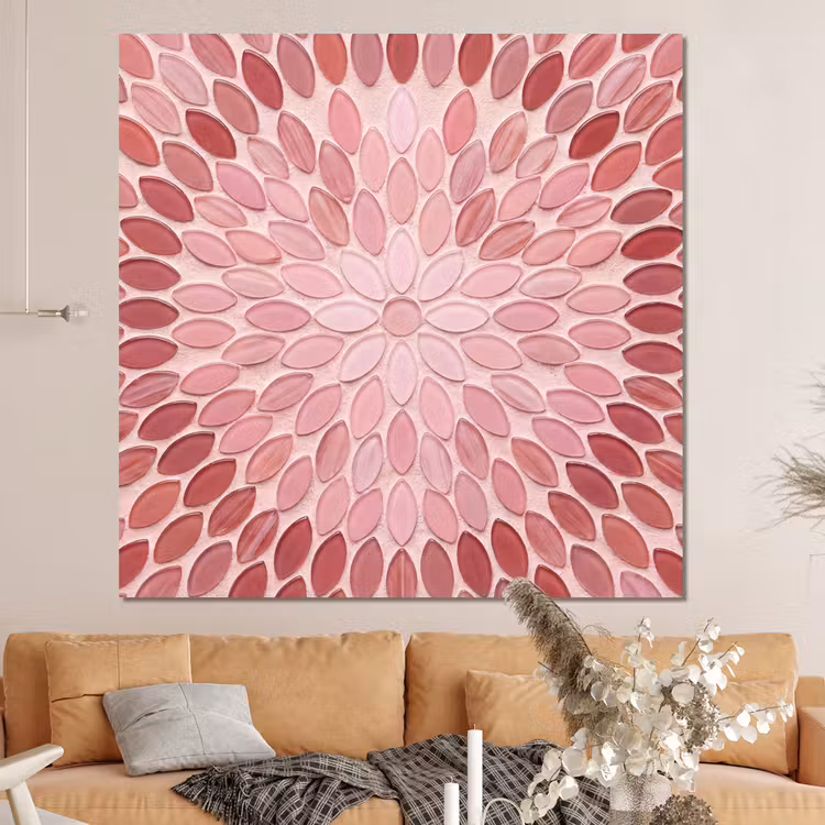 Forex - Patroon - Mozaïek - Ovaal - Abstract - Roze — 4