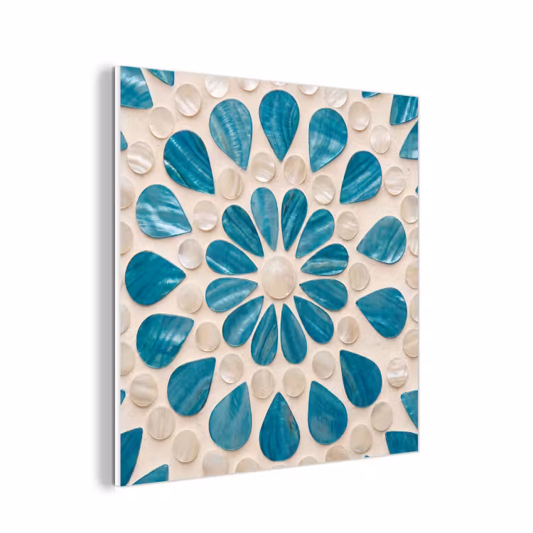 Forex - Patroon - Mozaïek - Schelpen - Abstract - Turquoise — 1
