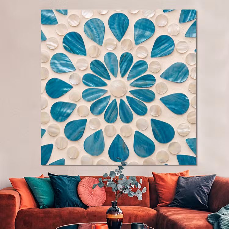 Forex - Patroon - Mozaïek - Schelpen - Abstract - Turquoise — 3