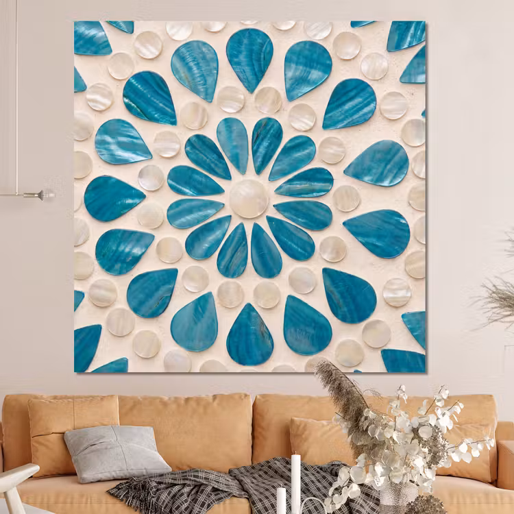 Forex - Patroon - Mozaïek - Schelpen - Abstract - Turquoise — 4