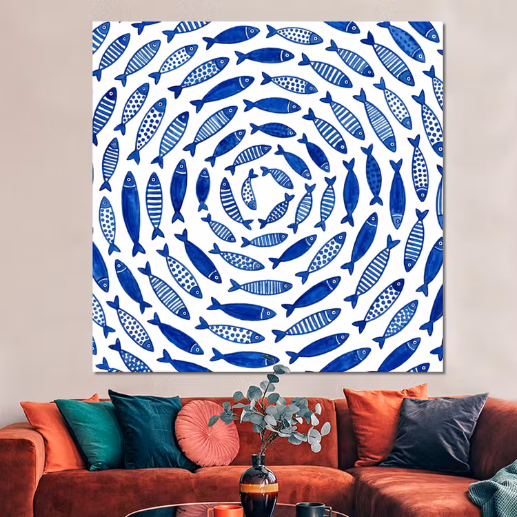 Forex - Vis - Patroon - Onderwater - Abstract - Blauw — 3