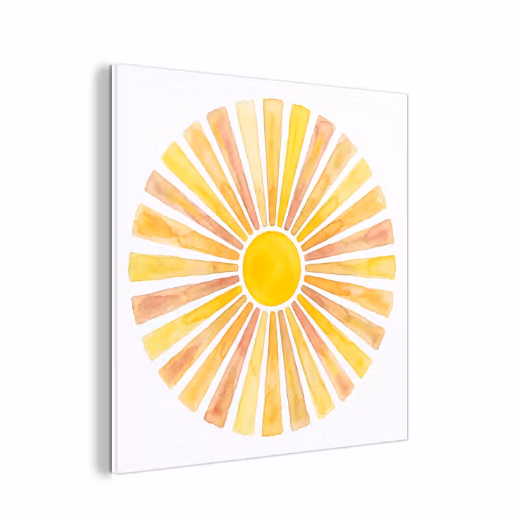 Forex - Zon - Stralen - Aquarel - Geel - Abstract — 1