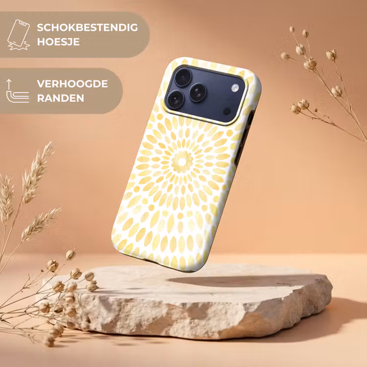 Telefoonhoesje Toughcase - Abstract - Geometrisch - Stralend - Geel — 5