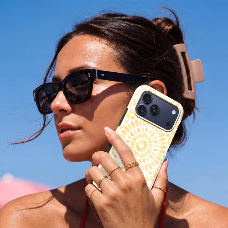 Telefoonhoesje Toughcase - Abstract - Geometrisch - Stralend - Geel — 6