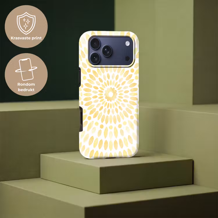 Telefoonhoesje Toughcase - Abstract - Geometrisch - Stralend - Geel — 7