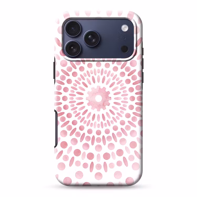 Telefoonhoesje Toughcase - Abstract - Vormen - Patroon - Aquarel - Roze — 1
