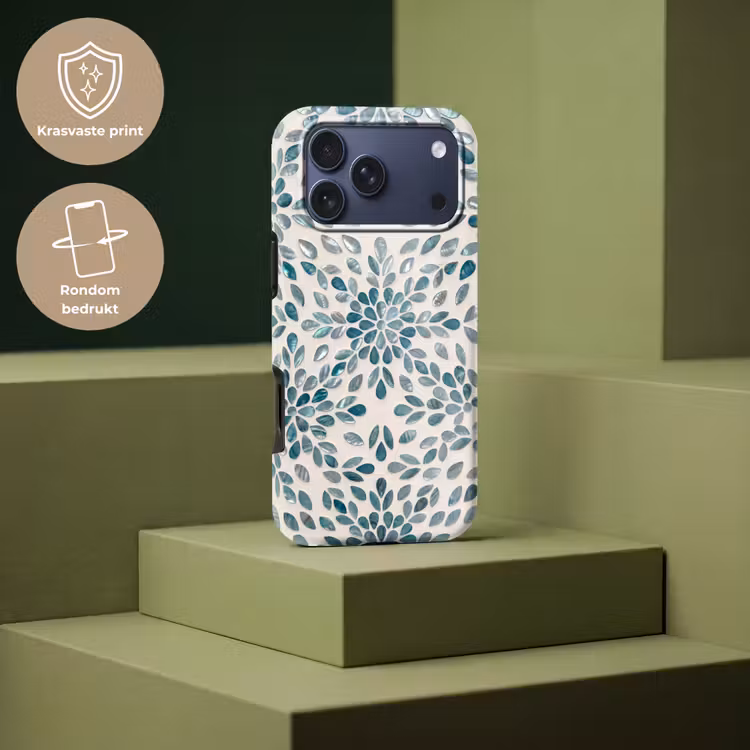 Telefoonhoesje Toughcase - Patroon - Bladeren - Abstract - Modern - Turquoise — 7