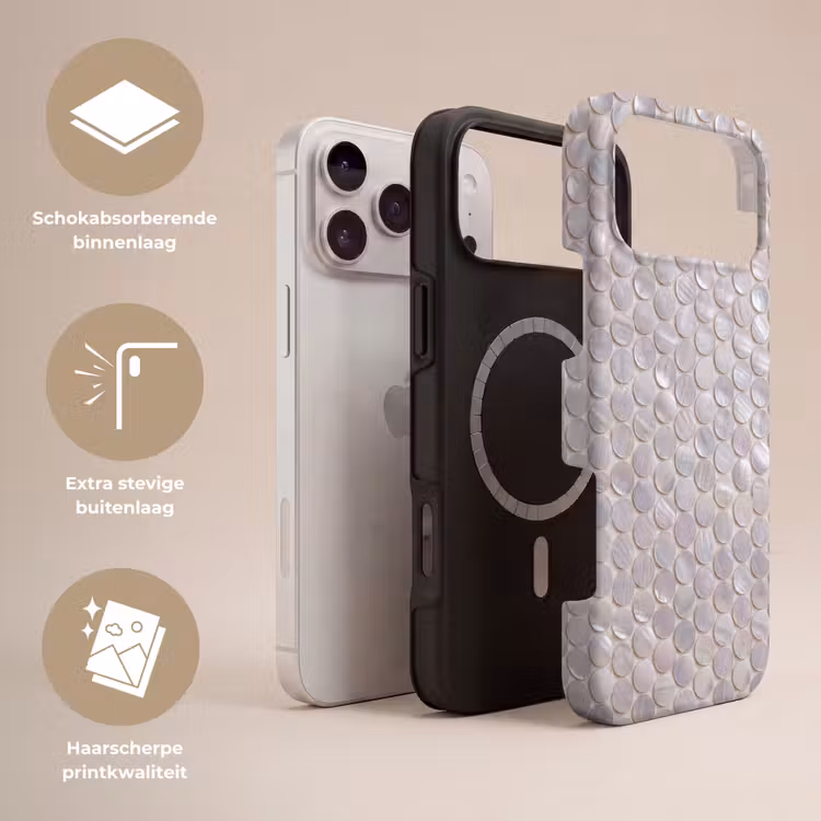 Telefoonhoesje Toughcase - Patroon - Cirkels - Abstract - Modern - Wit — 3