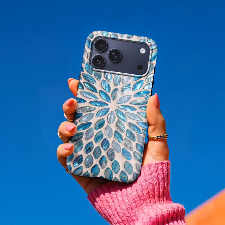 Telefoonhoesje Toughcase - Patroon - Glans - Abstract - Blauw - Decoratie — 2