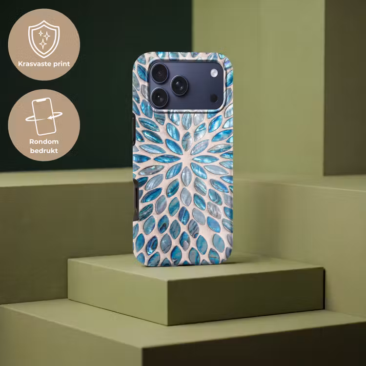 Telefoonhoesje Toughcase - Patroon - Glans - Abstract - Blauw - Decoratie — 7