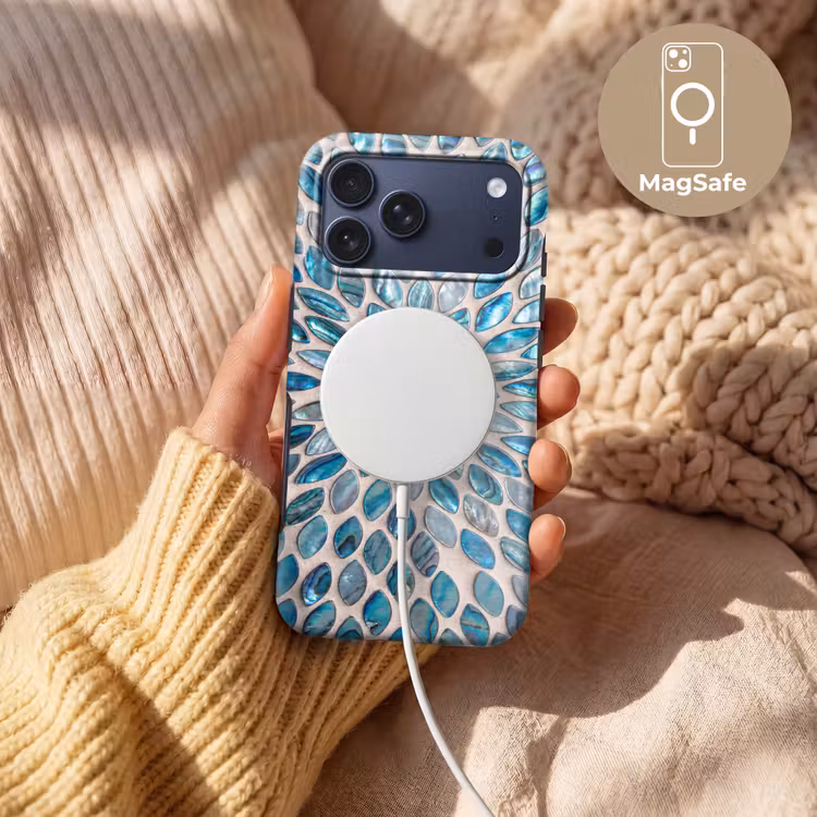 Telefoonhoesje Toughcase - Patroon - Glans - Abstract - Blauw - Decoratie — 8