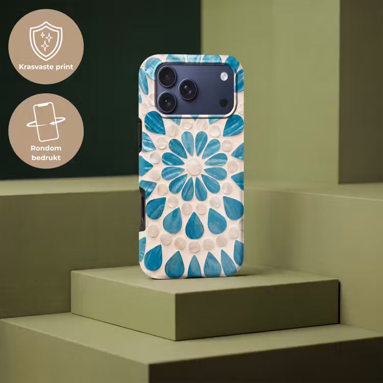 Telefoonhoesje Toughcase - Patroon - Mozaïek - Schelpen - Abstract - Turquoise — 7