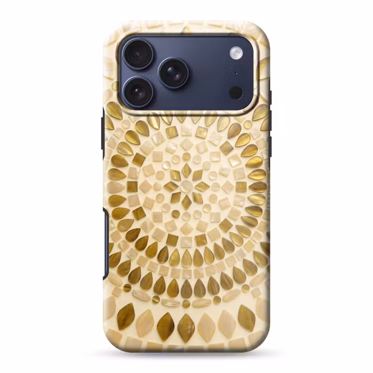 Telefoonhoesje Toughcase - Patroon - Vormen - Mozaïek - Abstract - Goud — 1