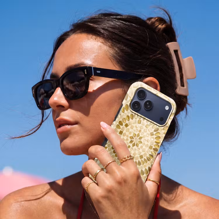 Telefoonhoesje Toughcase - Patroon - Vormen - Mozaïek - Abstract - Goud — 6