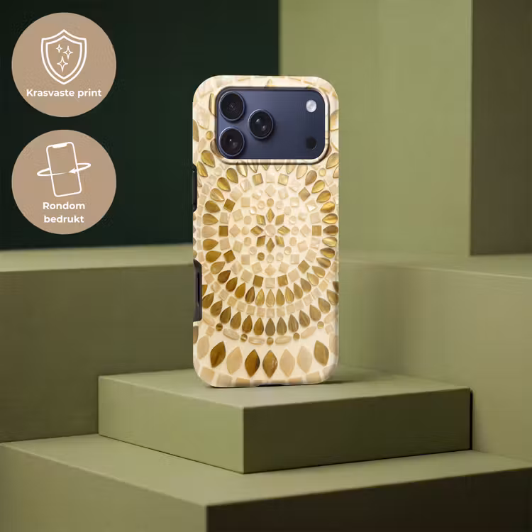 Telefoonhoesje Toughcase - Patroon - Vormen - Mozaïek - Abstract - Goud — 7