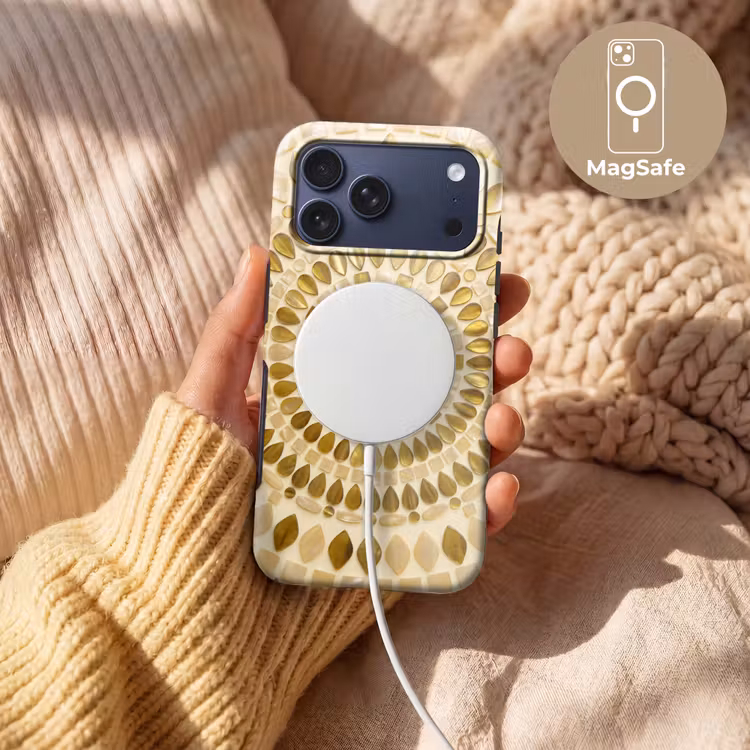 Telefoonhoesje Toughcase - Patroon - Vormen - Mozaïek - Abstract - Goud — 8