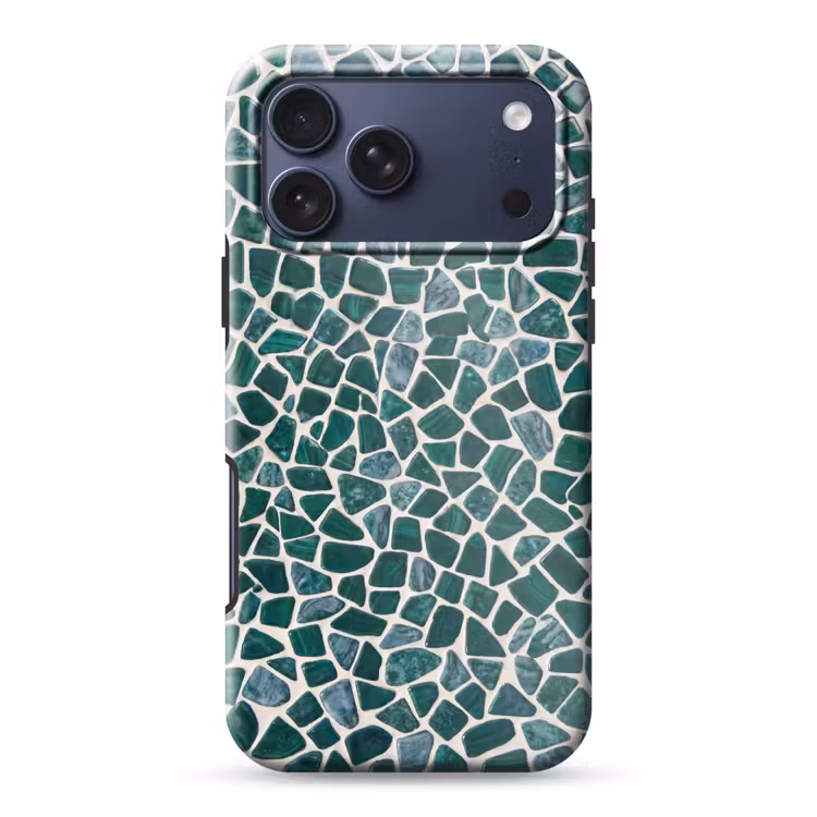 Telefoonhoesje Toughcase - Textuur - Steen - Groen - Abstract - Patroon — 1
