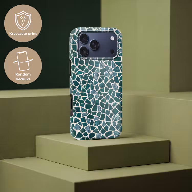 Telefoonhoesje Toughcase - Textuur - Steen - Groen - Abstract - Patroon — 7