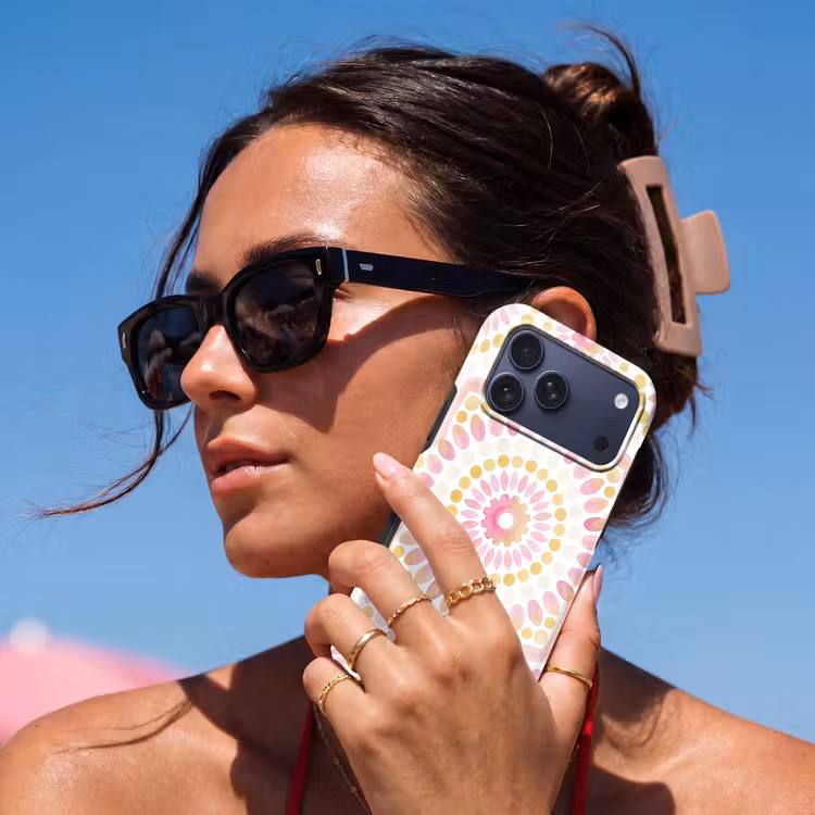 Telefoonhoesje Toughcase - Abstract - Mandala - Kunst - Modern - Roze — 6