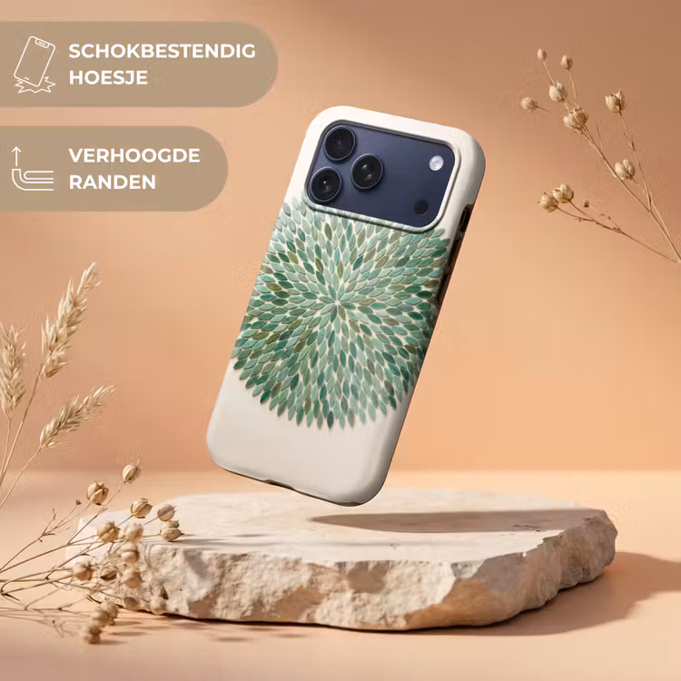 Telefoonhoesje Toughcase - Patroon - Blad - Groen - Abstract — 5
