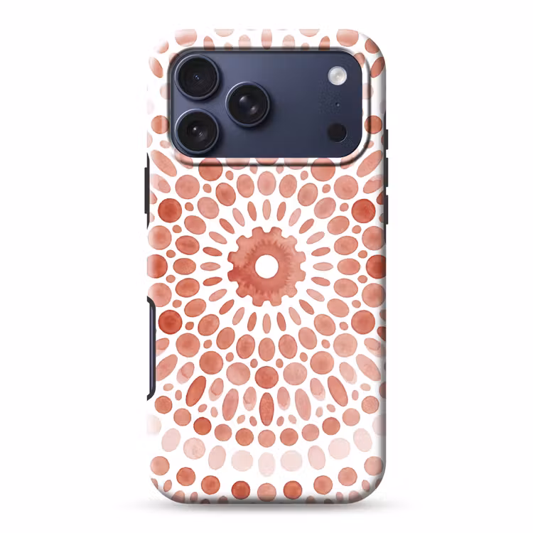 Telefoonhoesje Toughcase - Patroon - Cirkels - Abstract - Modern - Rood — 1
