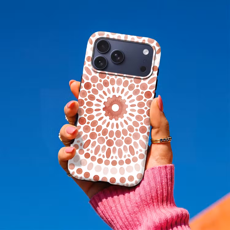 Telefoonhoesje Toughcase - Patroon - Cirkels - Abstract - Modern - Rood — 2