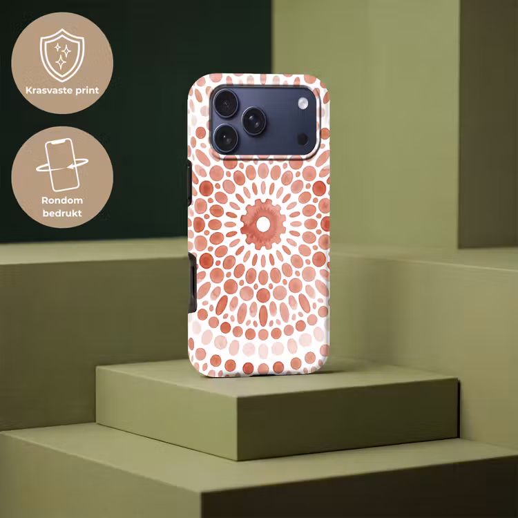 Telefoonhoesje Toughcase - Patroon - Cirkels - Abstract - Modern - Rood — 7