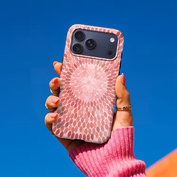 Telefoonhoesje Toughcase - Patroon - Mozaïek - Ovaal - Abstract - Roze — 2