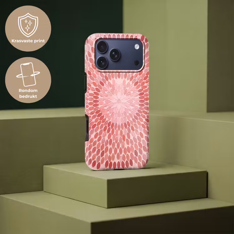Telefoonhoesje Toughcase - Patroon - Mozaïek - Ovaal - Abstract - Roze — 7