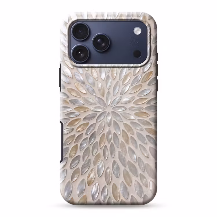 Telefoonhoesje Toughcase - Patroon - Ovaal - Glanzend - Abstract - Beige — 1