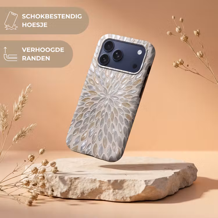 Telefoonhoesje Toughcase - Patroon - Ovaal - Glanzend - Abstract - Beige — 5