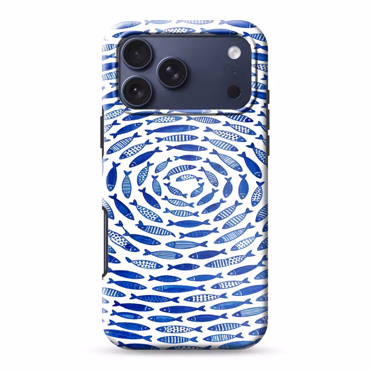 Telefoonhoesje Toughcase - Vis - Patroon - Onderwater - Abstract - Blauw — 1