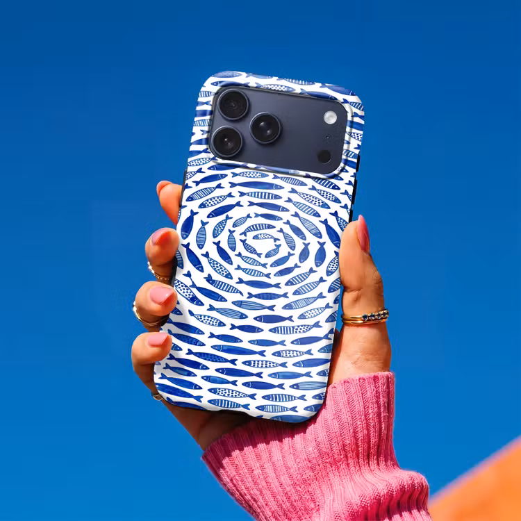 Telefoonhoesje Toughcase - Vis - Patroon - Onderwater - Abstract - Blauw — 2