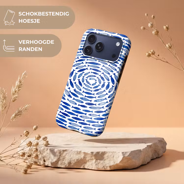 Telefoonhoesje Toughcase - Vis - Patroon - Onderwater - Abstract - Blauw — 5