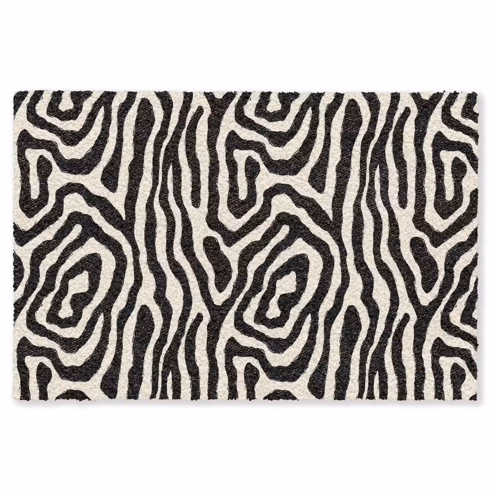 Vloerkleed - Zebra - Zwart - Abstract — 1