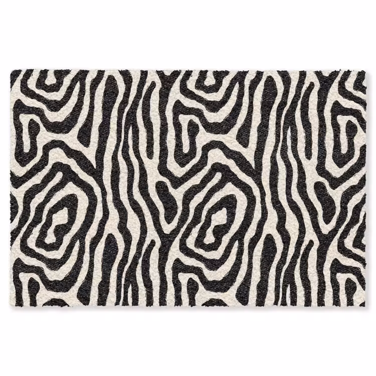 Vloerkleed - Zebra - Zwart - Abstract — 1