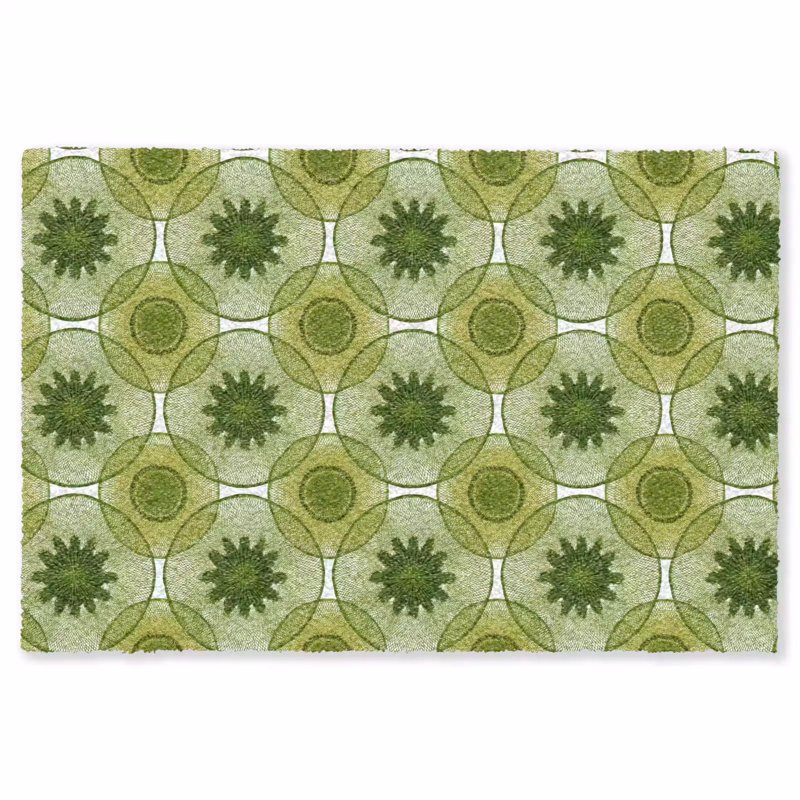 Vloerkleed - Cirkels - Patroon - Groen — 1