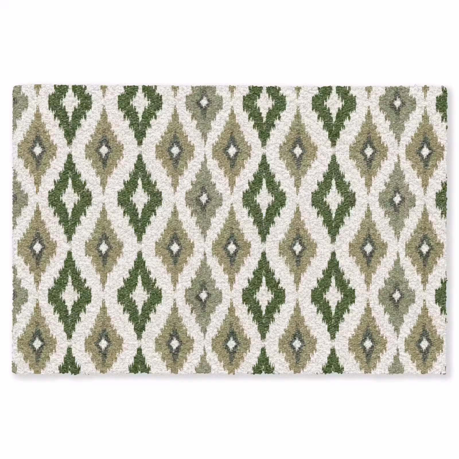 Vloerkleed - Geografisch - Ruitmotief - Groen — 1