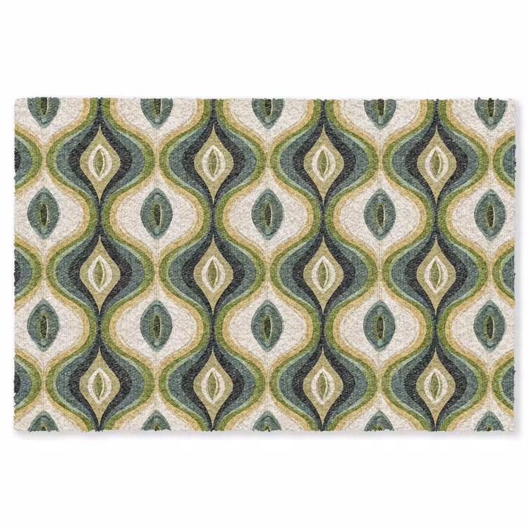 Vloerkleed - Abstract - Ritmisch - Groen — 1
