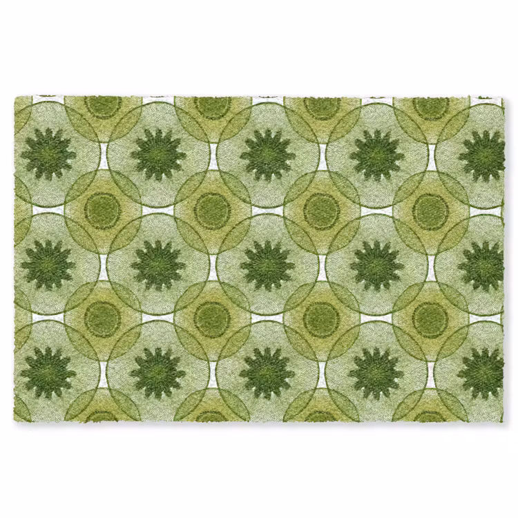 Vloerkleed - Cirkels - Patroon - Groen — 1