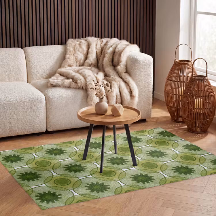 Vloerkleed - Cirkels - Patroon - Groen — 3