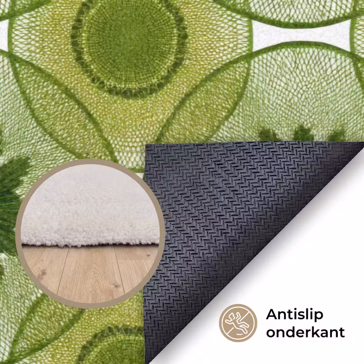Vloerkleed - Cirkels - Patroon - Groen — 4