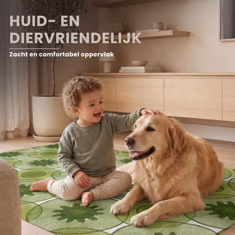 Vloerkleed - Cirkels - Patroon - Groen — 8