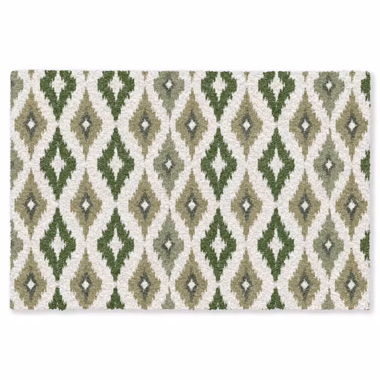 Vloerkleed - Geografisch - Ruitmotief - Groen — 1