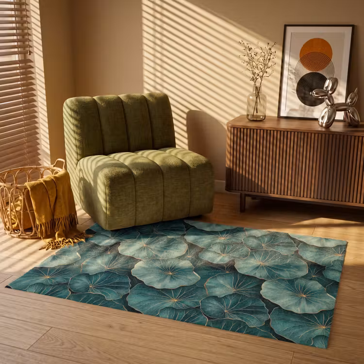 Vloerkleed - Patroon - Bladeren - Groen — 2